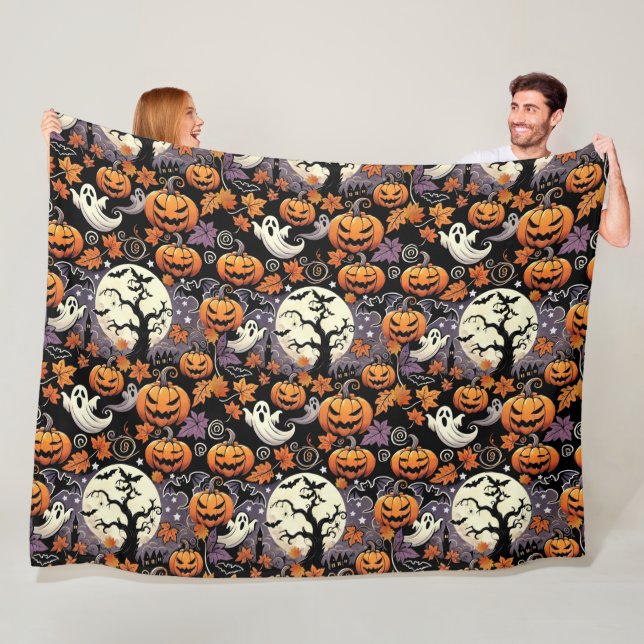 Halloween/Fall/Autumn Fleece Blanket (In Situ)