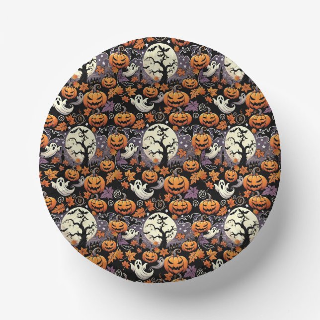 Halloween/Fall/Autumn Paper Plate (Front)