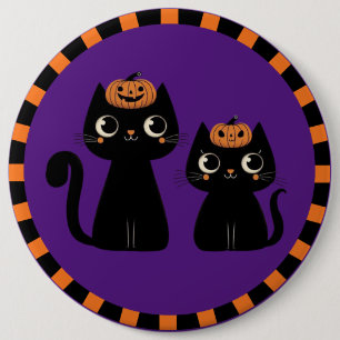 Halloween/Fall/Autumn/pumpkin/cat 6 Cm Round Badge