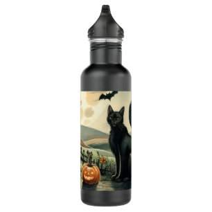 Halloween/Fall/Autumn/pumpkin/cat 710 Ml Water Bottle