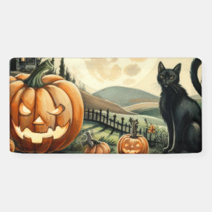 Halloween/Fall/Autumn/pumpkin/cat Banner