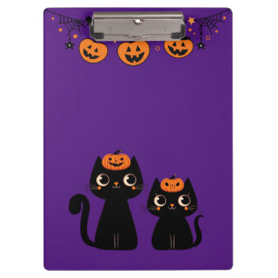 Halloween/Fall/Autumn/pumpkin/cat Clipboard