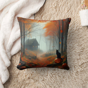 Halloween/Fall/Autumn/pumpkin/cat Cushion