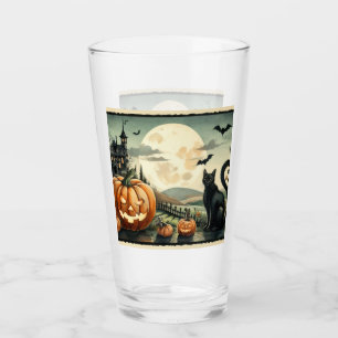 Halloween/Fall/Autumn/pumpkin/cat Glass