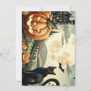 Halloween/Fall/Autumn/pumpkin/cat Holiday Card