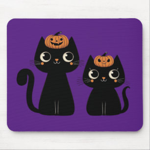 Halloween/Fall/Autumn/pumpkin/cat Mouse Mat