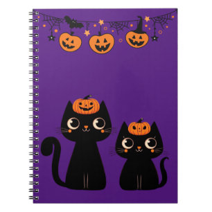 Halloween/Fall/Autumn/pumpkin/cat Notebook