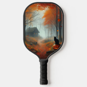 Halloween/Fall/Autumn/pumpkin/cat Pickleball Paddle