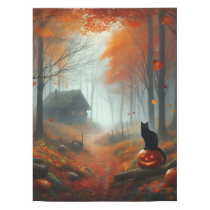 Halloween/Fall/Autumn/pumpkin/cat Tablecloth