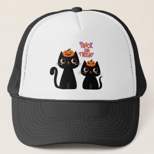 Halloween/Fall/Autumn/pumpkin/cat Trucker Hat
