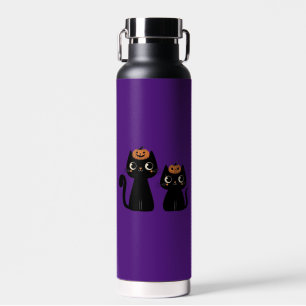 Halloween/Fall/Autumn/pumpkin/cat Water Bottle
