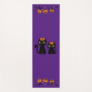 Halloween/Fall/Autumn/pumpkin/cat Yoga Mat