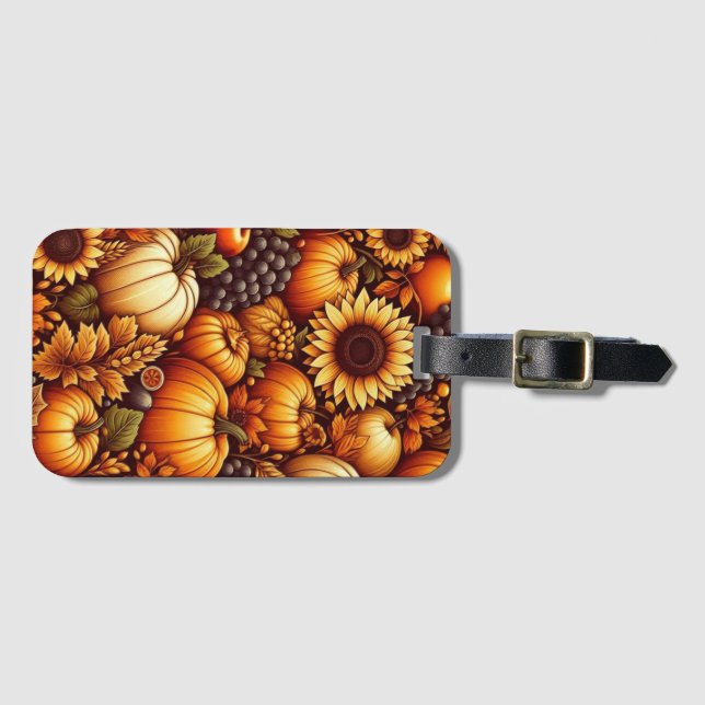 Halloween/Fall/Autumn/pumpkin Luggage Tag (Front Horizontal)