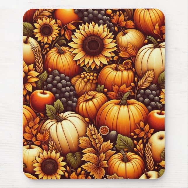 Halloween/Fall/Autumn/pumpkin Mouse Mat (Front)