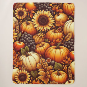 Halloween/Fall/Autumn/pumpkin Sherpa Blanket