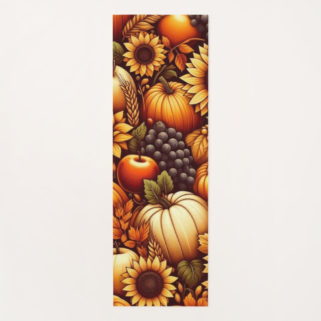 Halloween/Fall/Autumn/pumpkin Yoga Mat (Front)