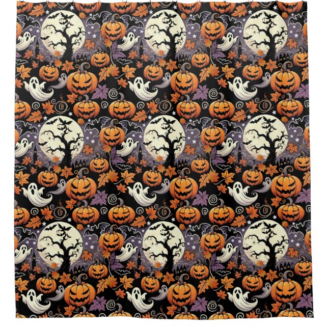 Halloween/Fall/Autumn Shower Curtain (Front)