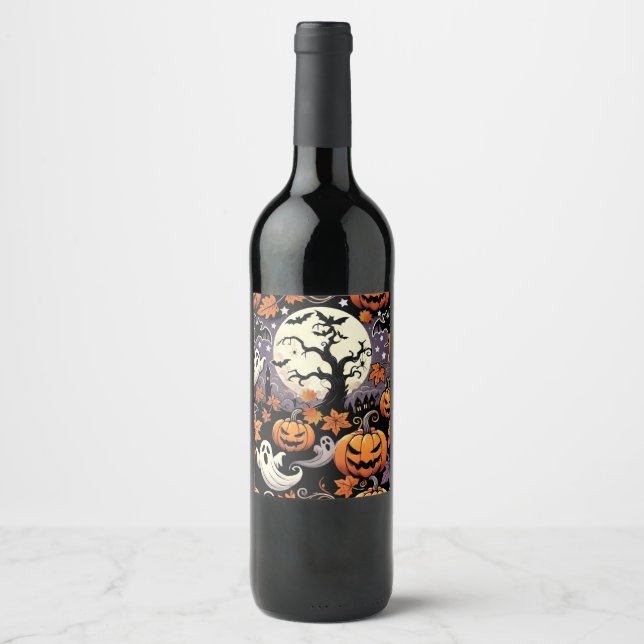 Halloween/Fall/Autumn Wine Label (Front)