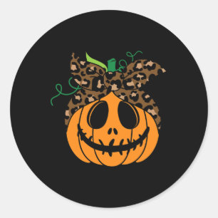 Halloween Fall Cute And Fun Pumpkin  Classic Round Sticker