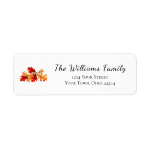 Halloween Fall Foliage Elegant  Return Address