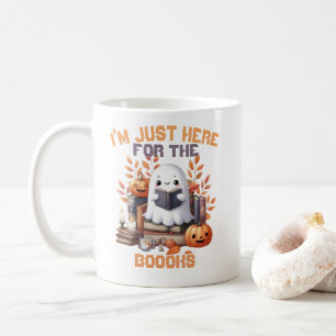 Halloween fall funny ghost with book pun  coffee mug