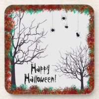 Halloween Fall Leaves Gnarly Trees Spiders