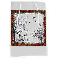 Halloween Fall Leaves Gnarly Trees Spiders