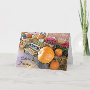Halloween  Fall Pumpkins Display Card