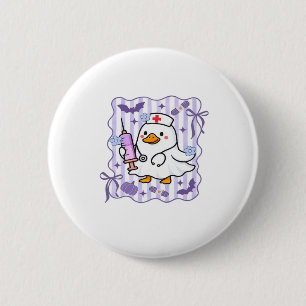 Halloween Fall Purple Coquette Goose Nurse Aesthet 6 Cm Round Badge
