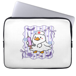 Halloween Fall Purple Coquette Goose Nurse Aesthet Laptop Sleeve