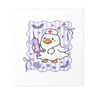 Halloween Fall Purple Coquette Goose Nurse Aesthet Notepad
