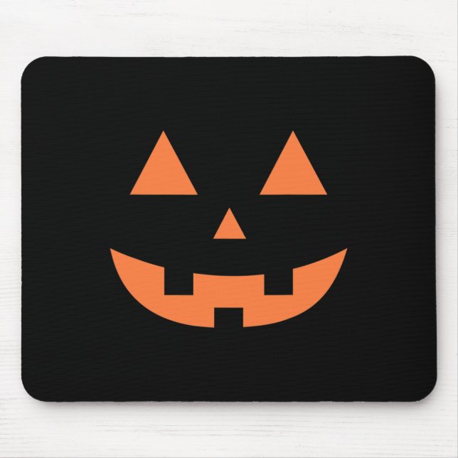 Halloween Fall Scary Jack O' Lantern Pumpkin  Mouse Mat (Front)