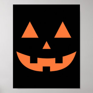 Halloween Fall Scary Jack O' Lantern Pumpkin  Poster