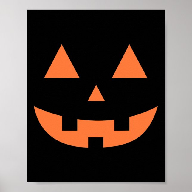 Halloween Fall Scary Jack O' Lantern Pumpkin  Poster (Front)