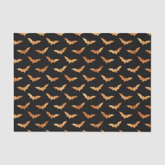 Halloween Fall Spooky Flying Bat Tissue Paper (Front)