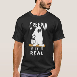 Halloween Fall Spooky Ghost Creep It Real For Boys T-Shirt
