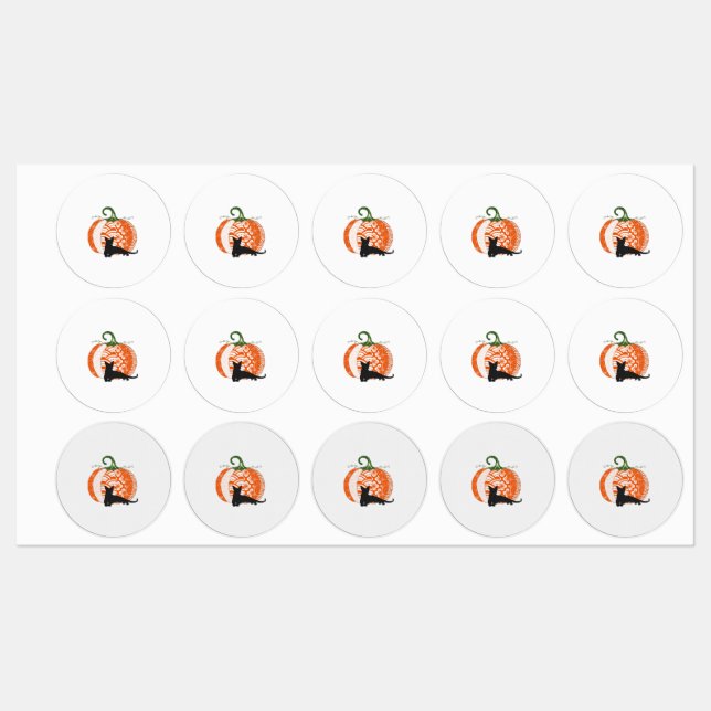 Halloween/fall themed sticky labels (Sheet)