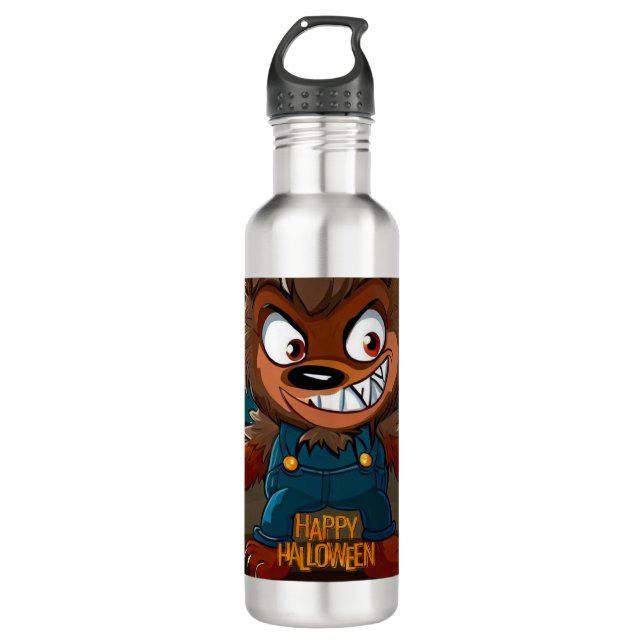 Halloween/Fall/Werewolf/Cartoon 710 Ml Water Bottle (Front)