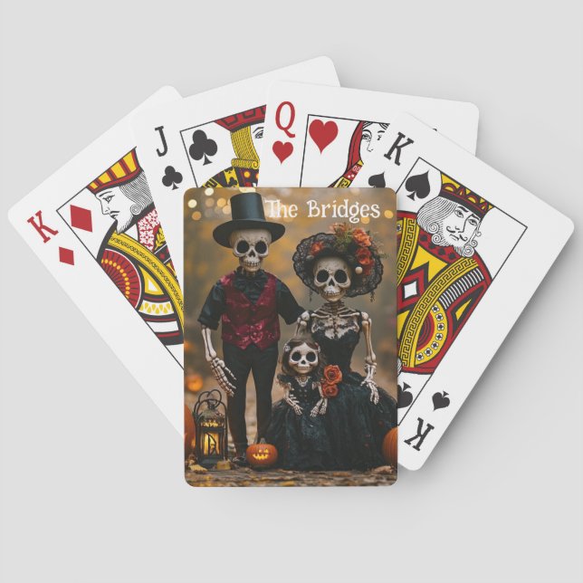 Halloween Family Celebration  Playing Cards (Back)