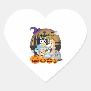 Halloween Family Lover Art For Men Women T Shirt Heart Sticker