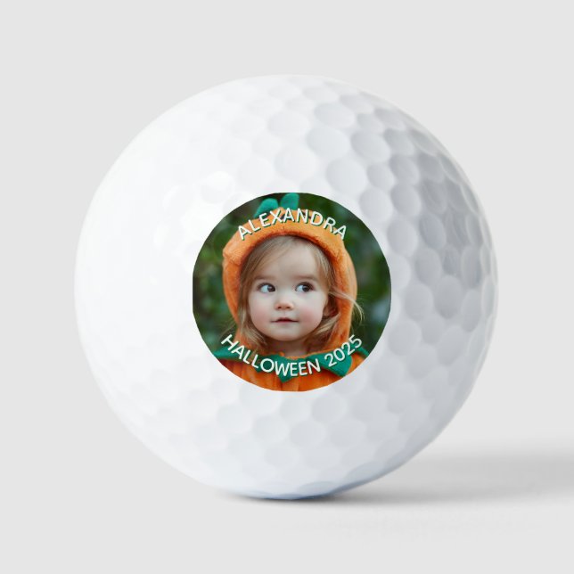Halloween Family Photo Golf Balls (Front)