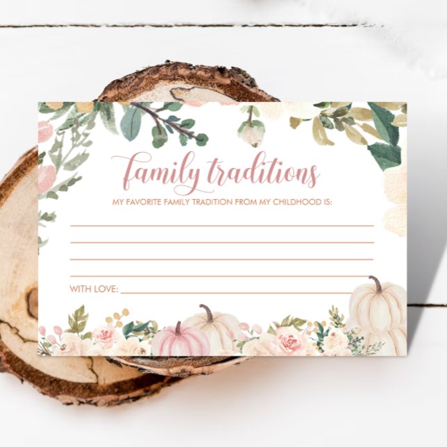 Halloween Family Traditions Baby Shower Card (Creator Uploaded)