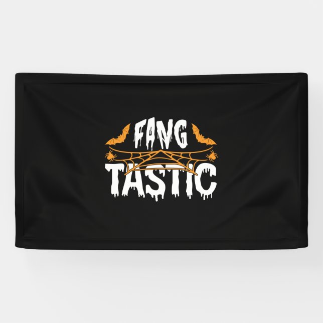 Halloween Fang Tastic Birthday Banner (Horizontal)