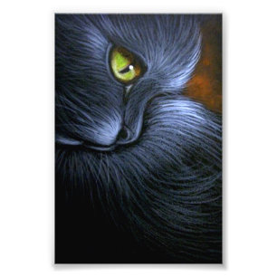 HALLOWEEN FANTASY BLACK CAT 4" X 6" PRINT