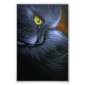 HALLOWEEN FANTASY BLACK CAT 4" X 6" PRINT