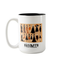 Halloween Fashion Stylish Dresses Illustration Mug