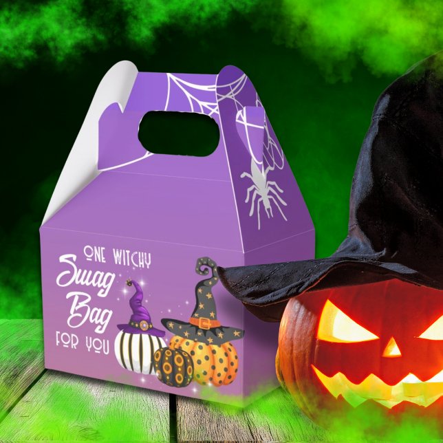 Halloween Favour Box  Designer Pumpkins & Witch Ha (Creator Uploaded)