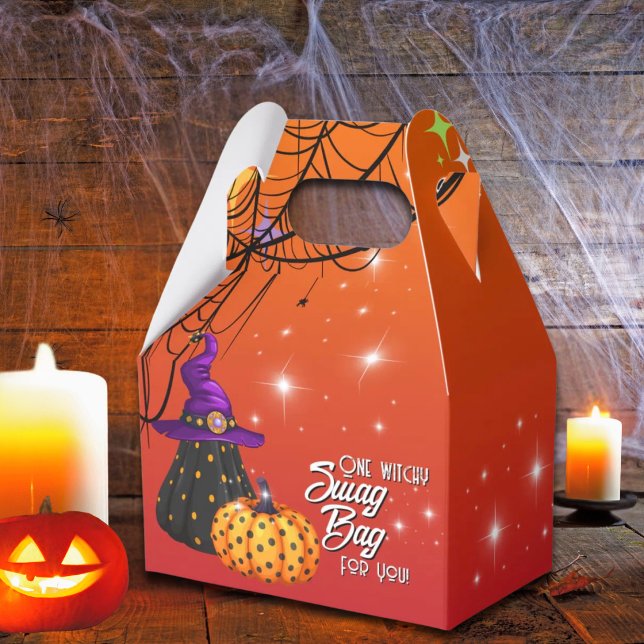 Halloween Favour Box Designer Pumpkins & Witch Hat (Creator Uploaded)