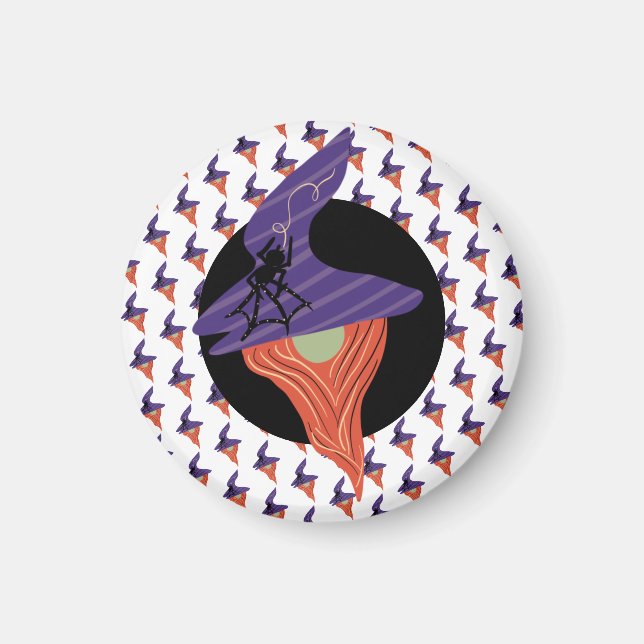 Halloween Favour Cute Gnome Spider Doodle Pattern Magnet (Front)