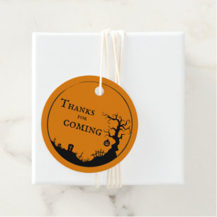 Halloween Favour Tags Cemetery Spooky Graveyard